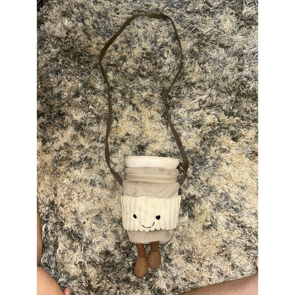 Jellycat Amusable Coffee To Go Bag Soft Plush Purse Phone Accessories Travel - Picture 2 of 8